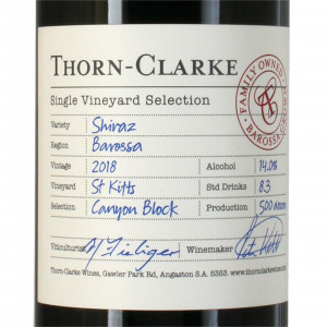 Thorn Clarke St. Kitts Shiraz Single Vineyard Selection 2021 0,75 Ltr.