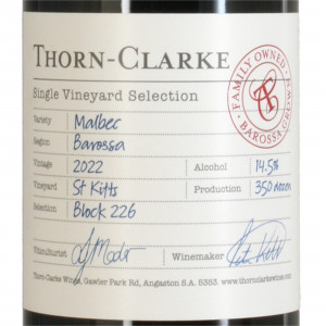 Thorn Clarke St. Kitts Malbec Single Vineyard Selection...
